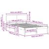 vidaXL Estructura de cama Natural 120 x 190 cm Madera de pino macizo