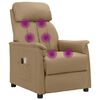 vidaXL Sill&oacute;n de masaje el&eacute;ctrico cuero sint&eacute;tico color capuchino