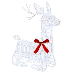 vidaXL Reno Navide&ntilde;o 3D LOVIISA 140 LED Blanco fr&iacute;o 55 x 22 x 63 cm