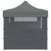 vidaXL Carpa plegable Pop-up con paredes laterales 3x6 m antracita