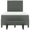 vidaXL Cama tipo Box Spring con colch&oacute;n Gris oscuro 120 x 190 cm tela