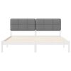 vidaXL Estructura de Cama con Cabecera Tapizada Gris oscuro