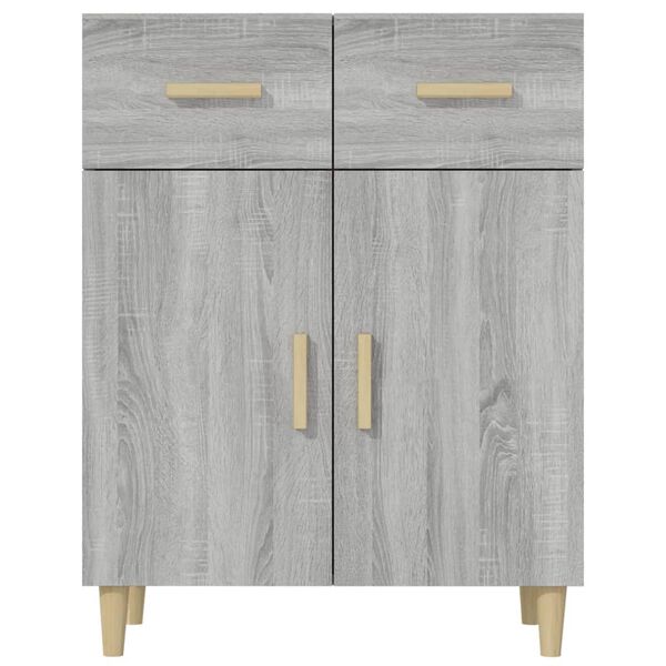 vidaXL Aparador de madera contrachapada gris Sonoma 69,5x34x89 cm