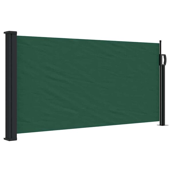 vidaXL Toldo lateral retr&aacute;ctil verde oscuro 100x300 cm