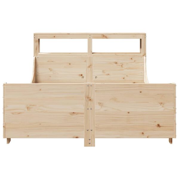 vidaXL Estructura de cama sin colch&oacute;n madera maciza de pino 120x190 cm
