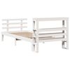 vidaXL Estructura de cama con cabecero madera pino blanco 75x190 cm