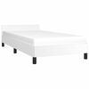 vidaXL Estructura de cama con cabecero sin colch&oacute;n blanco 90x190 cm