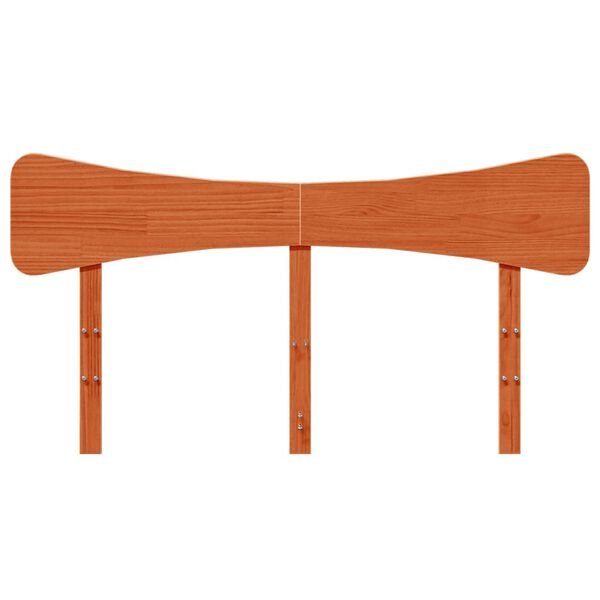 vidaXL Cabecero de cama madera maciza de pino marrón cera 150 cm