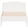 vidaXL Estructura de cama sin colch&oacute;n madera maciza blanca 75x190 cm