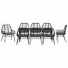 vidaXL Conjunto de Comedor de Jard&iacute;n 9 pcs Negro rat&aacute;n sint&eacute;tico