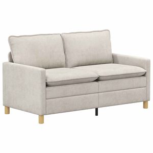 vidaXL Sof&aacute; Crema 156 x 81 x 87,5 cm Poli&eacute;ster