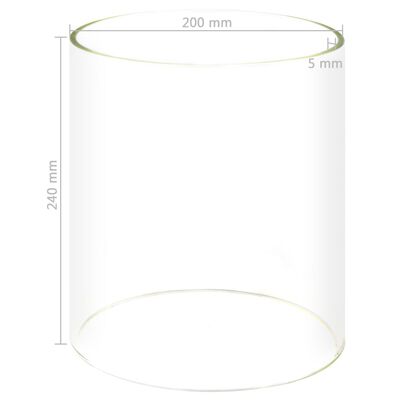 vidaXL Cilindro de vidrio de calentador perritos calientes 200x240 mm