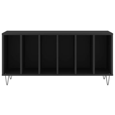 vidaXL Mueble para discos madera contrachapada negro 100x38x48 cm