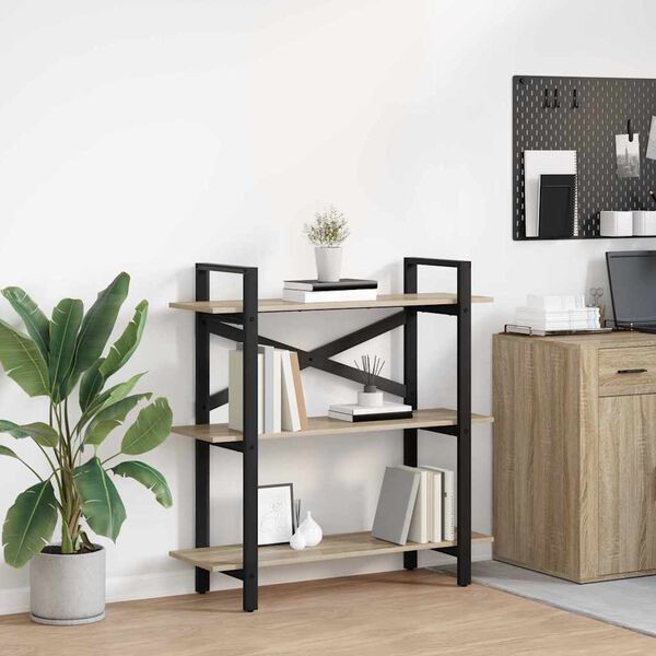 vidaXL Estante de libros Roble Sonoma 100 x 33,5 x 102 cm