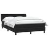 vidaXL Cama box spring con colch&oacute;n terciopelo negro 160x220 cm