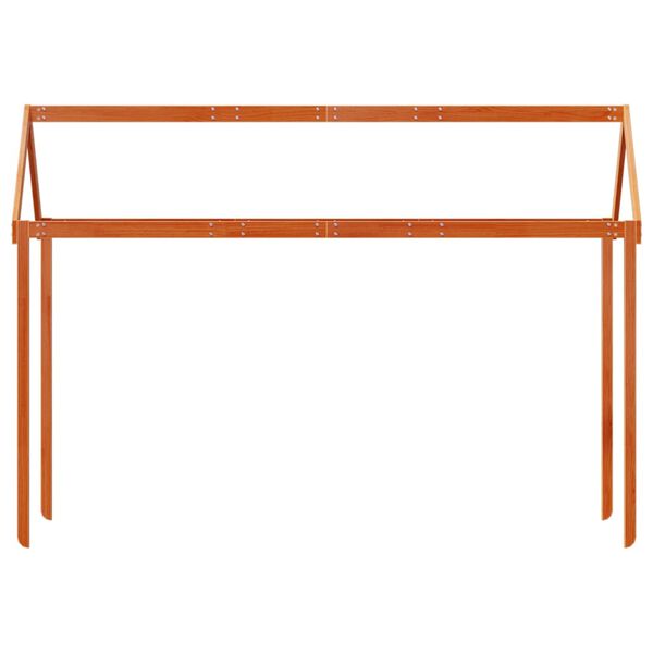 vidaXL Techo de cama infantil madera maciza marrón 207x80,5x151,5 cm