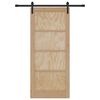 vidaXL Puerta Corredera Marrón 86 x 198,5 cm Madera de pino macizo