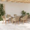 vidaXL Conjunto de Comedor de Jard&iacute;n 7 pcs Beige rat&aacute;n sint&eacute;tico