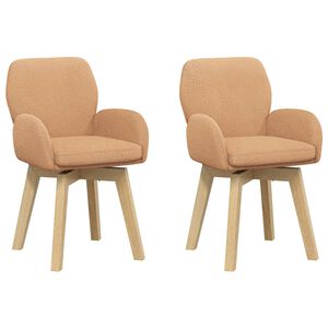 vidaXL Sillas de comedor giratorias 2 uds. Boucl&eacute; Beige