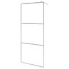 vidaXL Mampara de ducha accesible vidrio ESG medio esmerilado 80x195cm