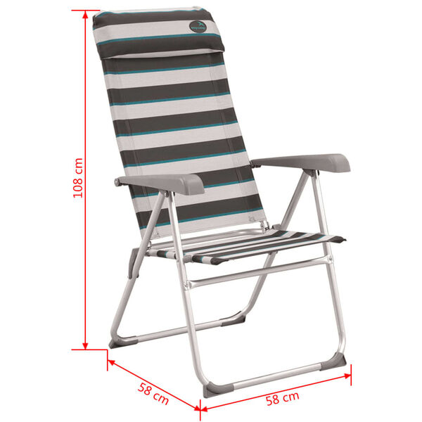Easy Camp Silla plegable Capella gris 58x58x108 cm 420023