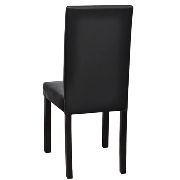 vidaXL Sillas de comedor 4 unidades cuero sint&eacute;tico negro