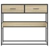 vidaXL Mesa consola de madera de ingenier&iacute;a roble Sonoma 90x35x80 cm
