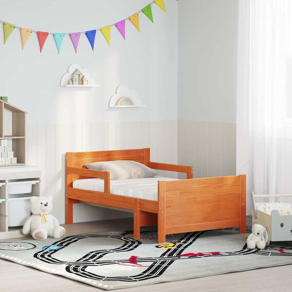 vidaXL Estructura de cama Marr&oacute;n 80 x 200 cm Madera de pino macizo