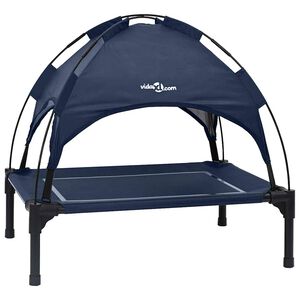 vidaXL Cama para perro 71 x 64 x 71 cm Acero Azul marino