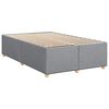 vidaXL Cama box spring con colchón tela gris claro 120x190 cm