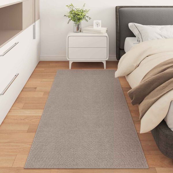 vidaXL Alfombras de &aacute;rea Rectangular LUGO Taup&eacute; 200 x 80 cm Poli&eacute;ster