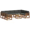 vidaXL Conjunto de sof&aacute;s de exterior 10 pcs Natural y Antracita