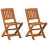 vidaXL Sillas plegables infantiles (2 unidades) de madera maciza de eucalipto.