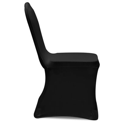 vidaXL Funda de silla elástica 12 unidades negra