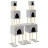 vidaXL Rascador para gatos con postes de sisal gris claro 199 cm
