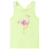 Camiseta de tirantes infantil amarillo ne&oacute;n 140