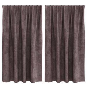 vidaXL Cortinas de Terciopelo 2 uds. Marr&oacute;n 140 x 140 cm Terciopelo