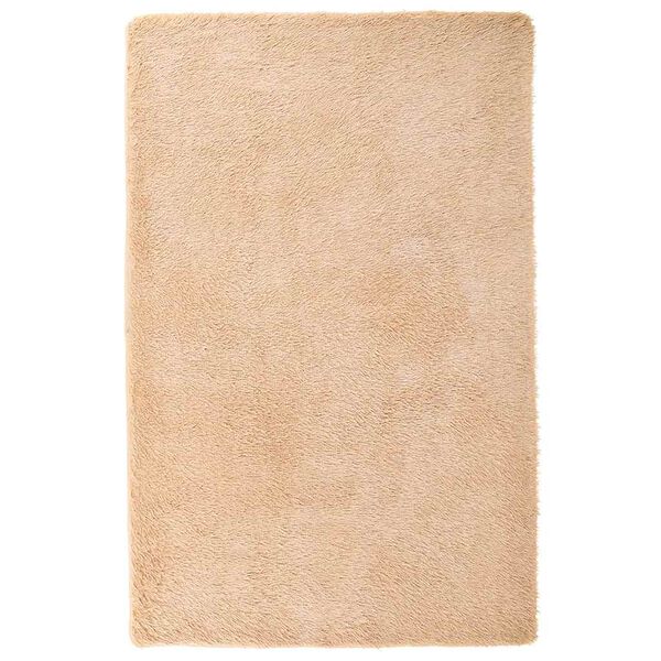 vidaXL Alfombra peluda de pelo largo NAVARRA beige 130x200cm Poli&eacute;ster