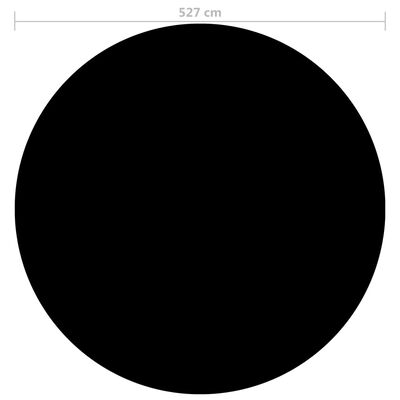 vidaXL Cubierta de piscina PE negro 527 cm