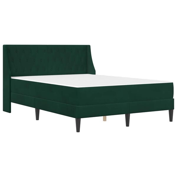 vidaXL Estructura de cama con colch&oacute;n Verde oscuro 120 x 200 cm