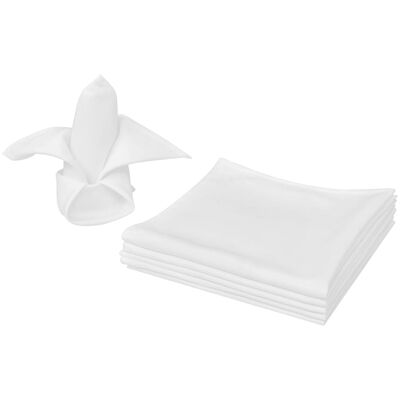 100 servilletas blancas de tela 50 x 50 cm