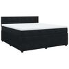 vidaXL Cama box spring con colch&oacute;n terciopelo negro 180x200 cm