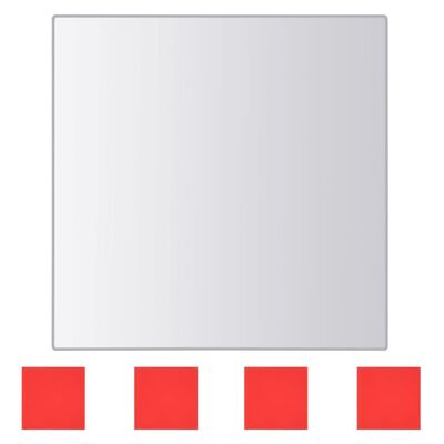 vidaXL Azulejos de espejo 24 unidades cuadrados vidrio