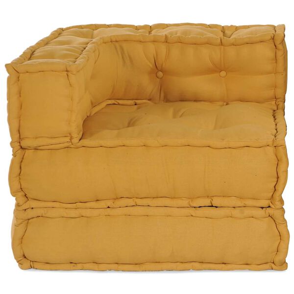 vidaXL Sof&aacute; modular de tela amarillo 70x70x54