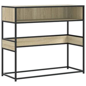 vidaXL Mesa consola de madera de ingenier&iacute;a roble Sonoma 90x35x80 cm