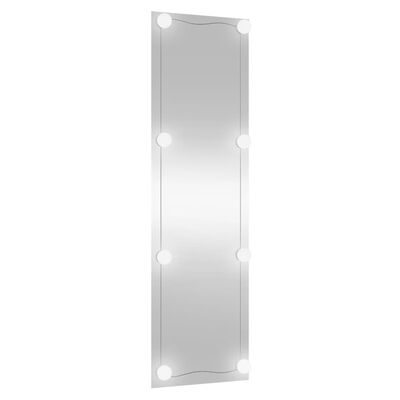 vidaXL Espejo de pared rectangular con luces LED vidrio 30x100 cm