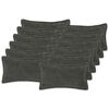 vidaXL Funda de almohada 12 uds. HOUTEN Gris oscuro 40 x 80 cm Boucl&eacute;