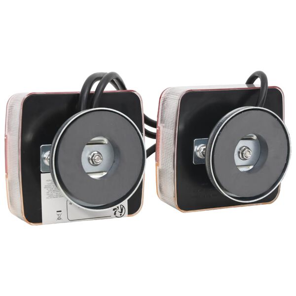 vidaXL Luces de remolque 2 uds bombilla LED roja 10,5x7,5x10 cm 12V