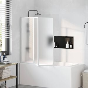 vidaXL Mampara de ducha con 3 paneles plegables, 117 x 120 cm