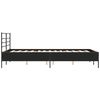 vidaXL Estructura de cama madera de ingenier&iacute;a y metal negro 120x190cm